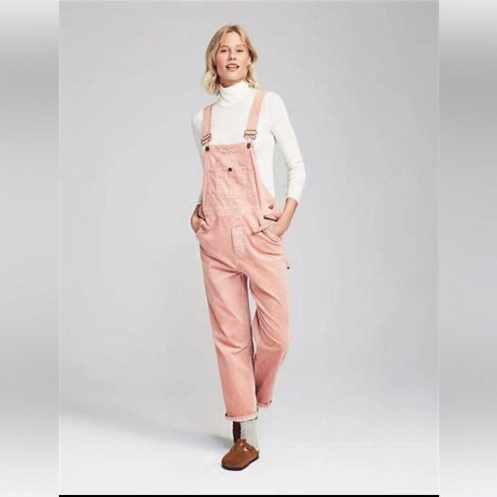 Faherty Pink Corduroy Women's Overalls